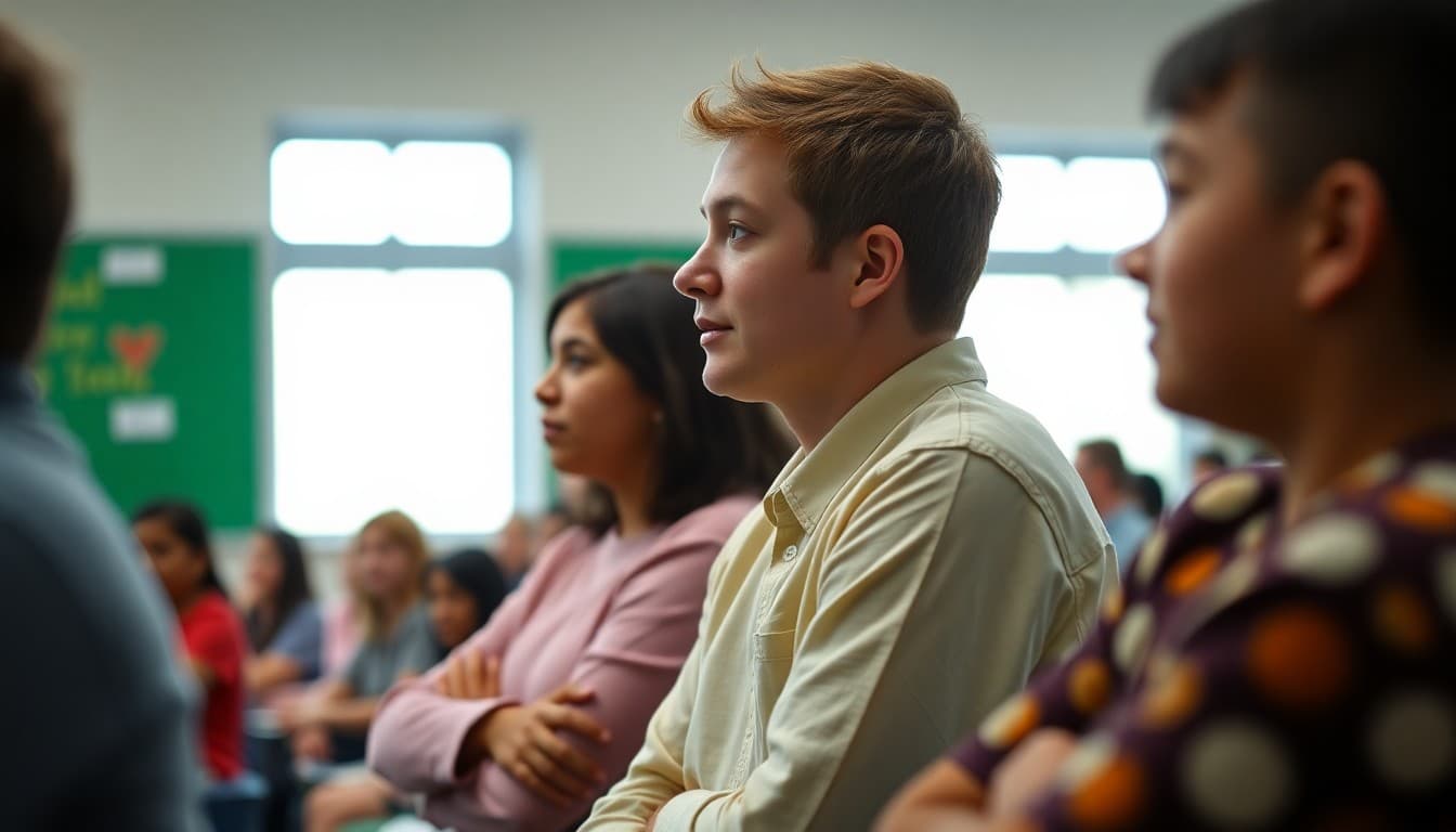 District school community members at a school event or presentation