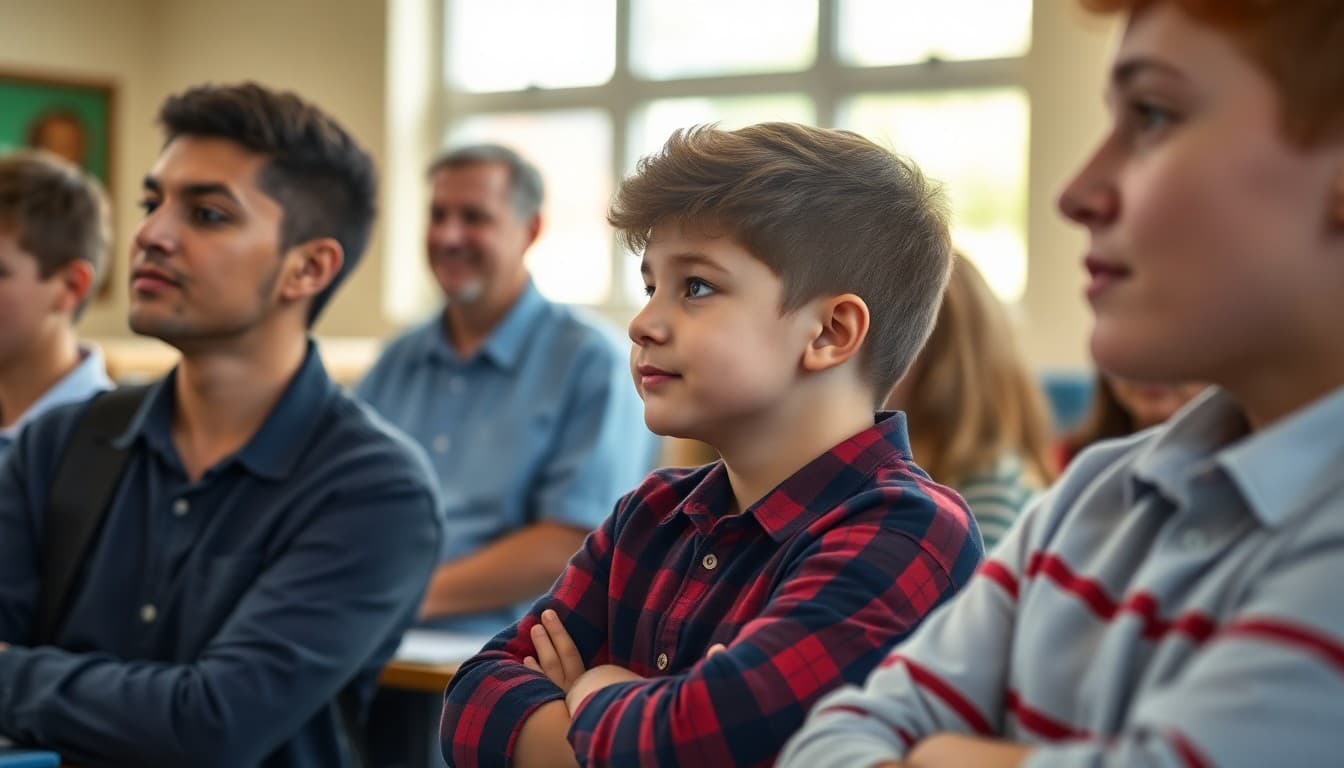 District school community members at a school event or presentation