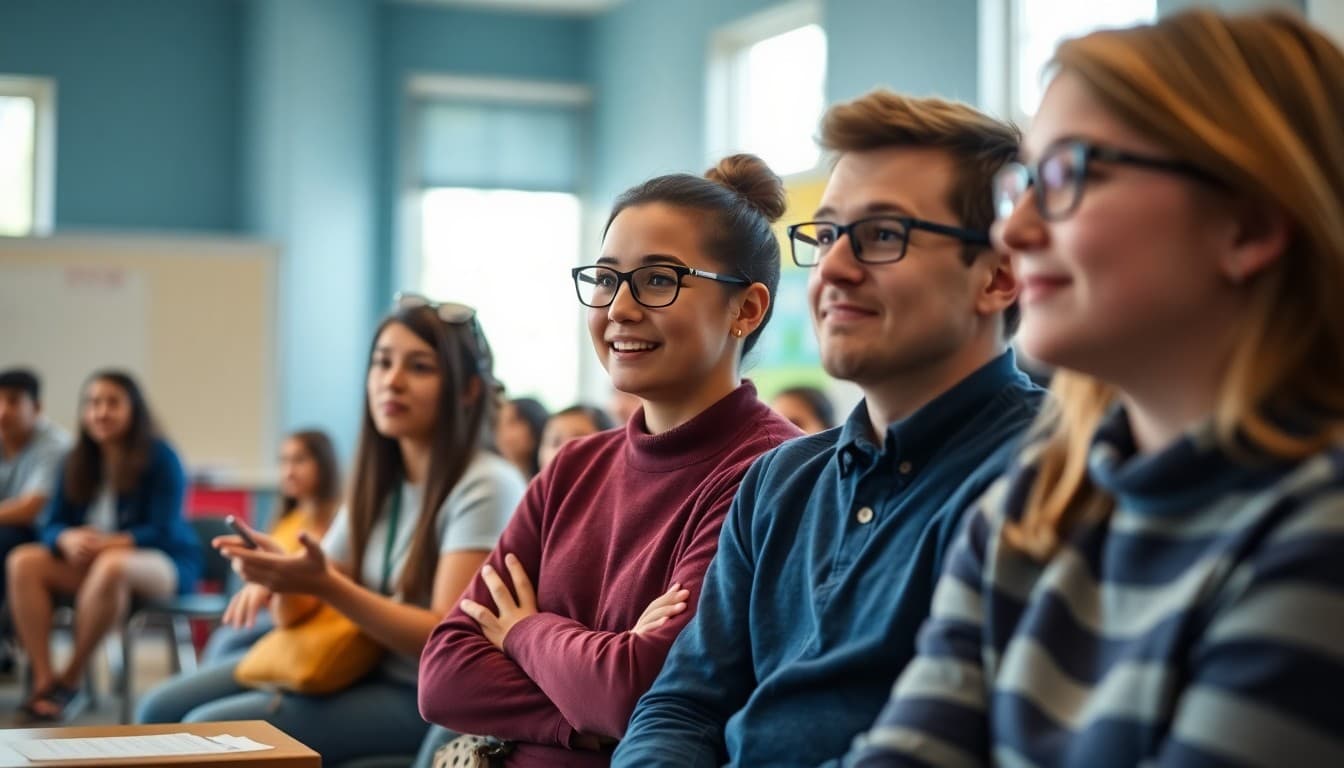 District school community members at a school event or presentation