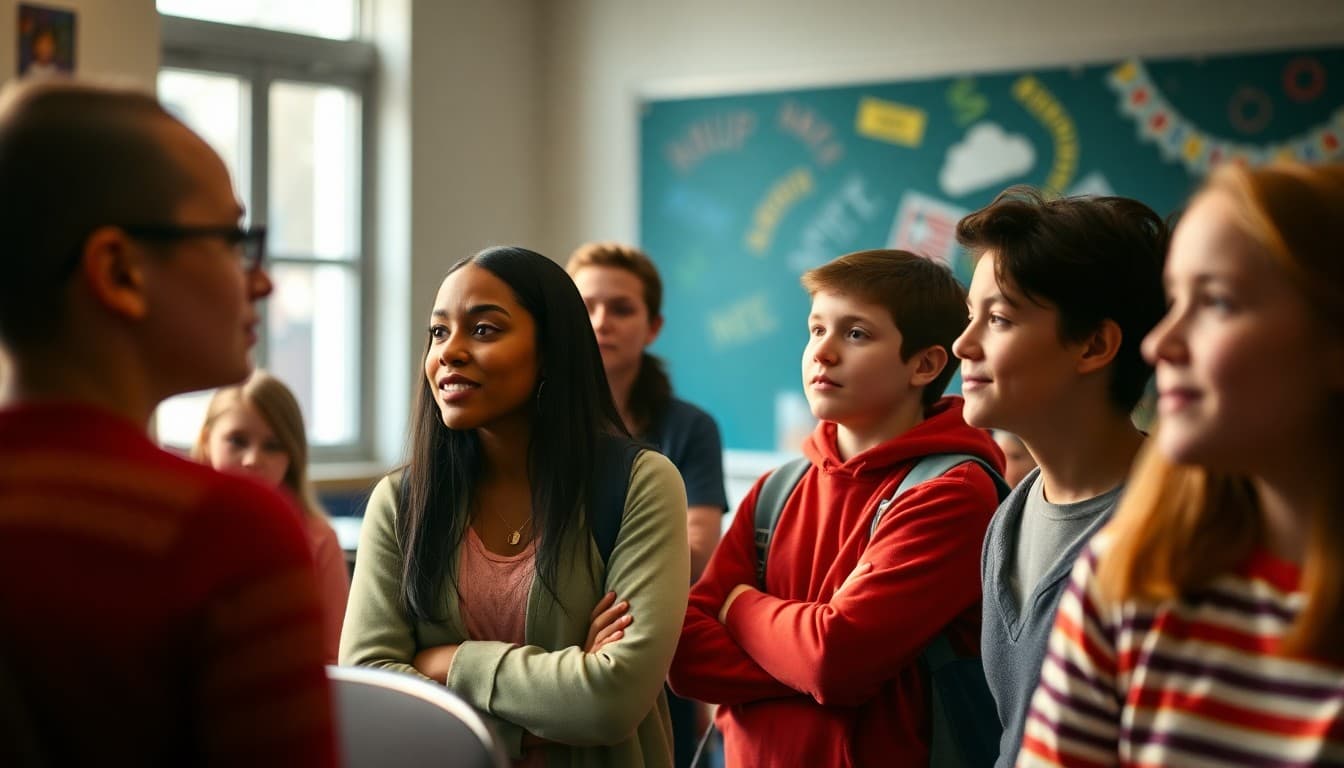 District school community members at a school event or presentation