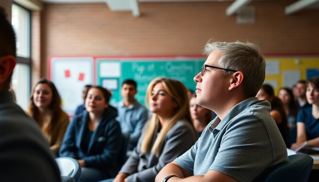 District school community members at a school event or presentation