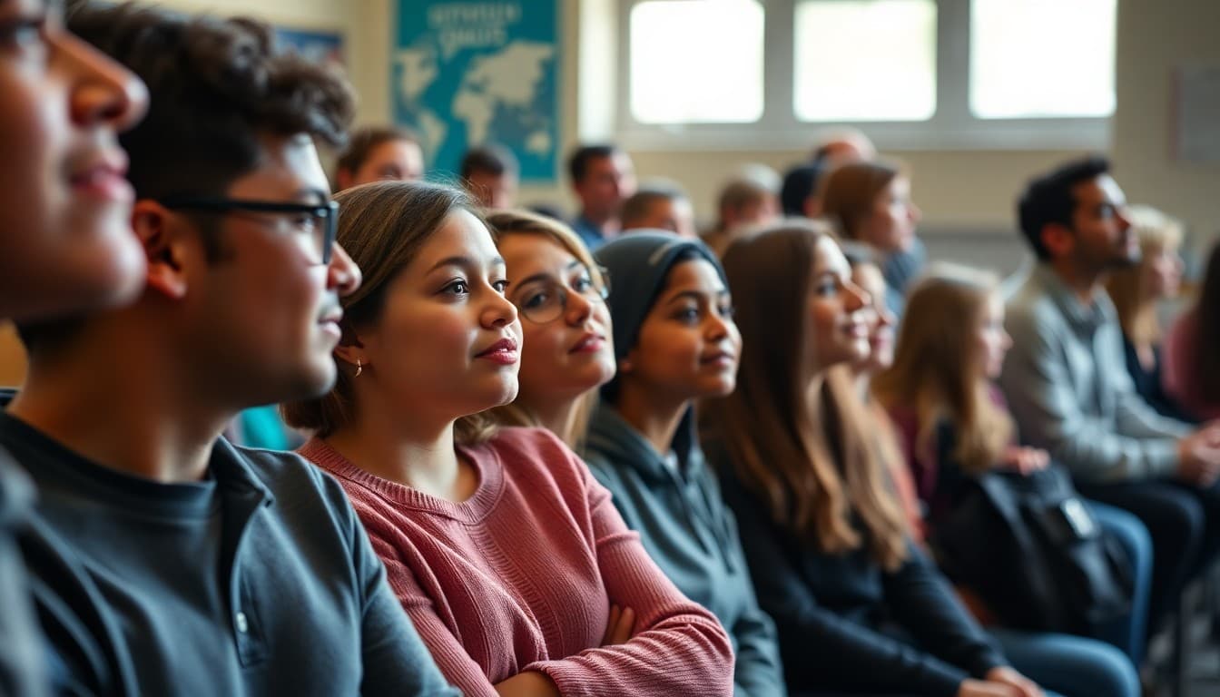 District school community members at a school event or presentation