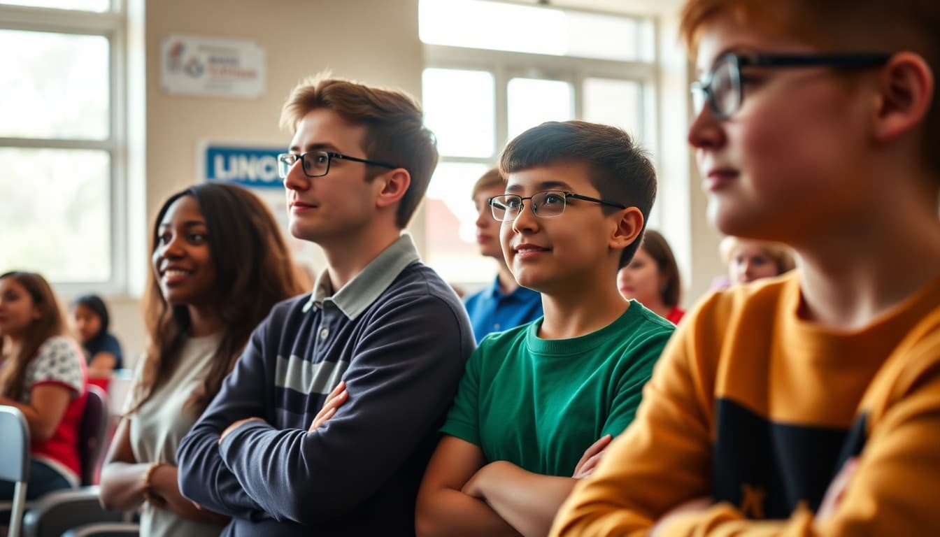 District school community members at a school event or presentation
