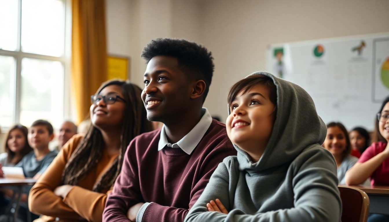 District school community members at a school event or presentation