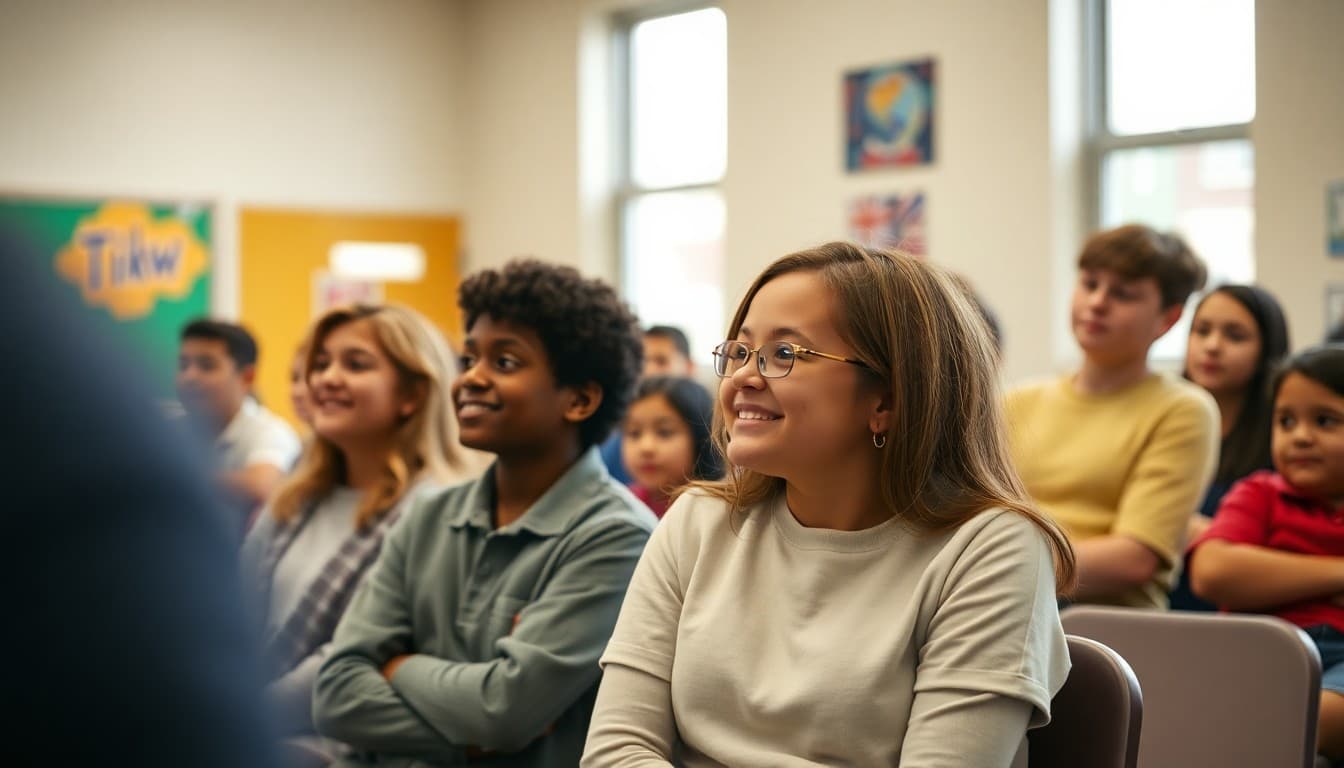 District school community members at a school event or presentation