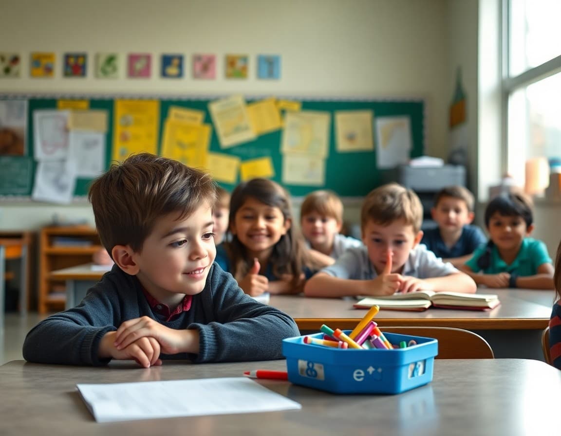 Elementary classroom activity related to the transition from elementary to middle school with engaged students