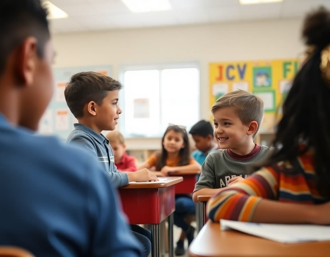 Elementary classroom activity related to fire safety instruction and home fire prevention with engaged students