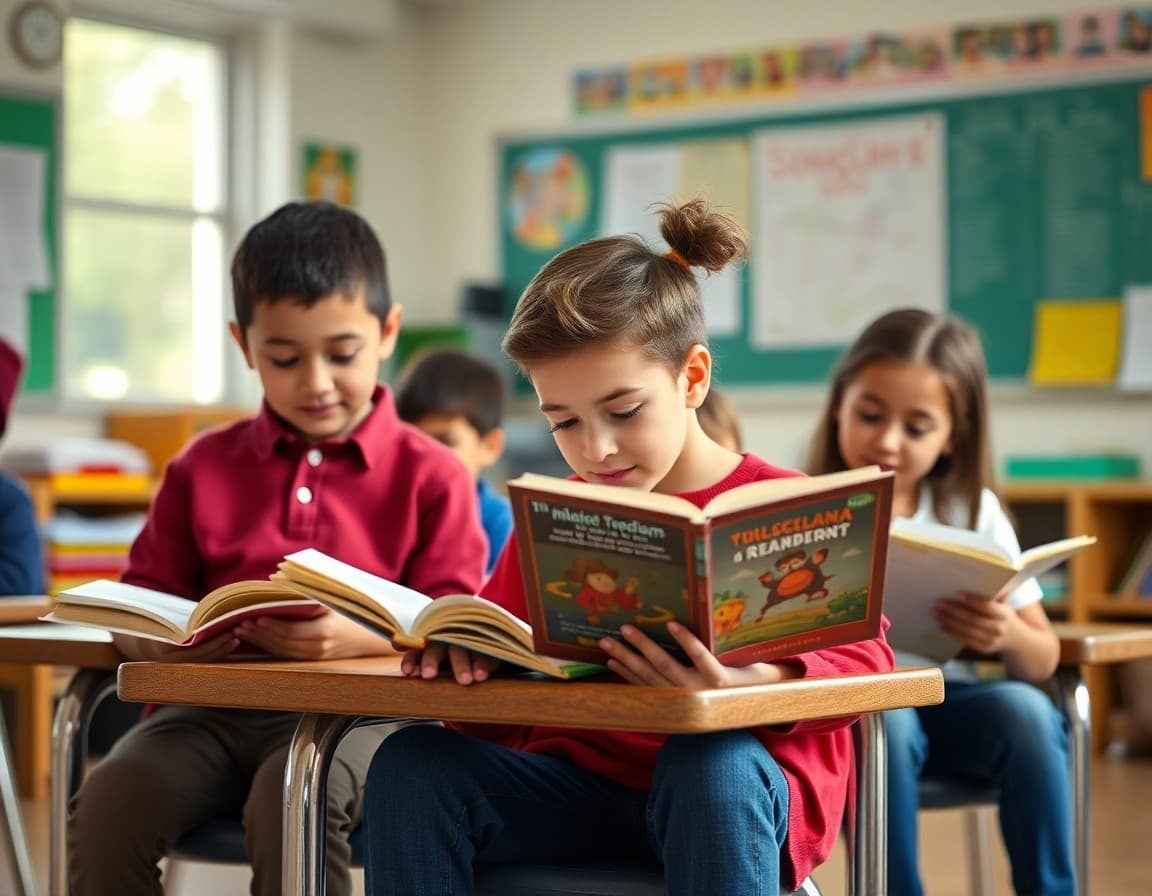 Elementary classroom activity related to independent reading time and building home reading habits with engaged students