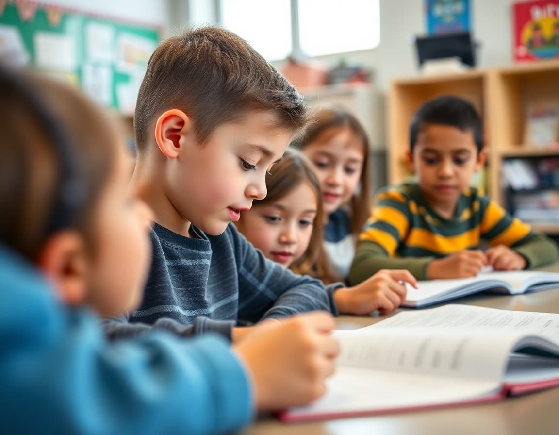 Elementary classroom activity related to Lexia Reading Core5 and literacy skill building with engaged students