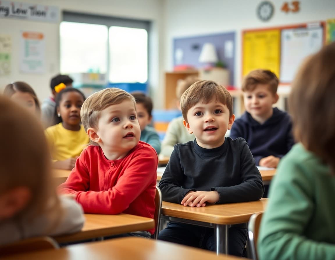 Elementary classroom activity related to active listening skills instruction with engaged students