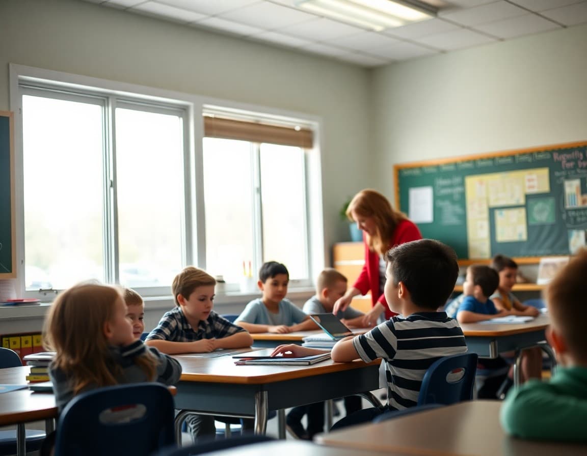 Elementary classroom activity related to classroom looping and multi-year teacher-student relationships with engaged students