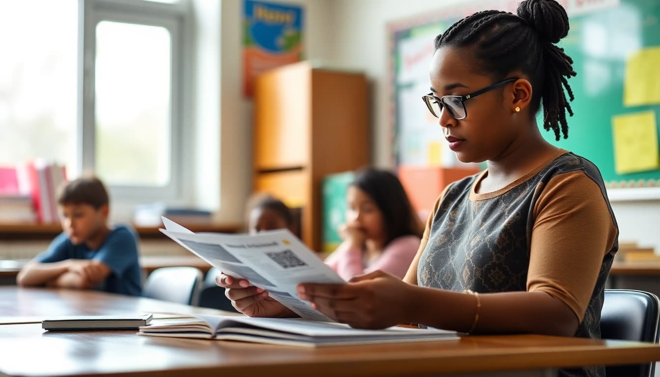 Elementary school teacher preparing a newsletter about Martin Luther King Jr. Day and civil rights history lessons for K-5 families