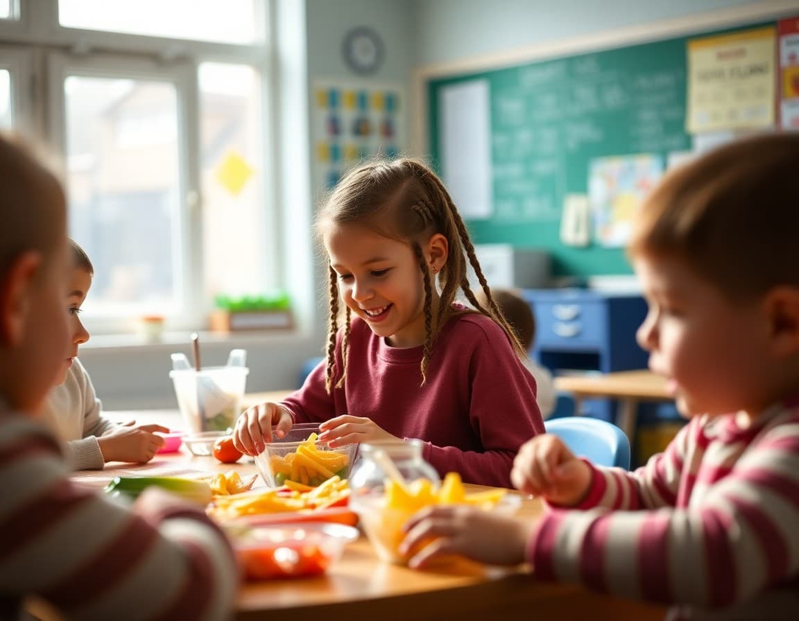 Elementary classroom activity related to the nutrition and healthy eating health unit with engaged students