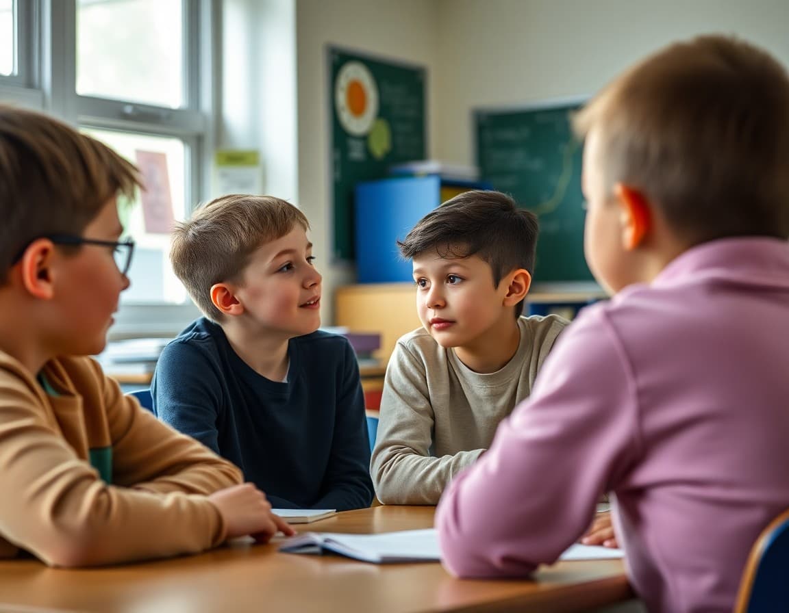 Elementary classroom activity related to philosophy for kids and Socratic seminar instruction with engaged students
