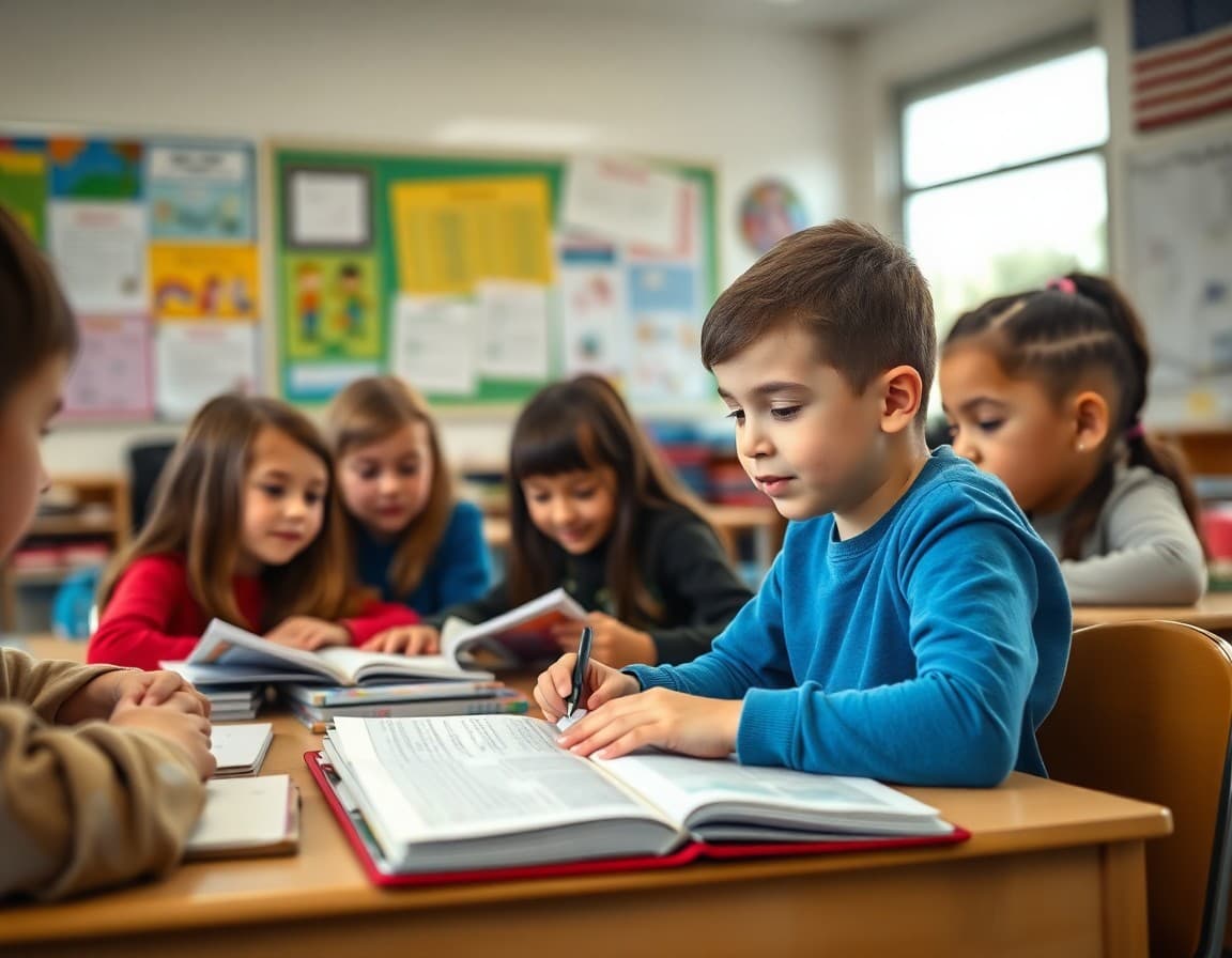 Elementary classroom activity related to reading logs and home reading habit building with engaged students