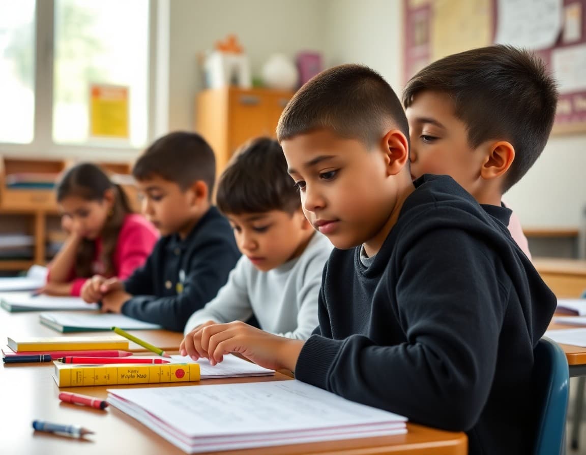 Elementary classroom activity related to spelling study strategies and home practice methods with engaged students