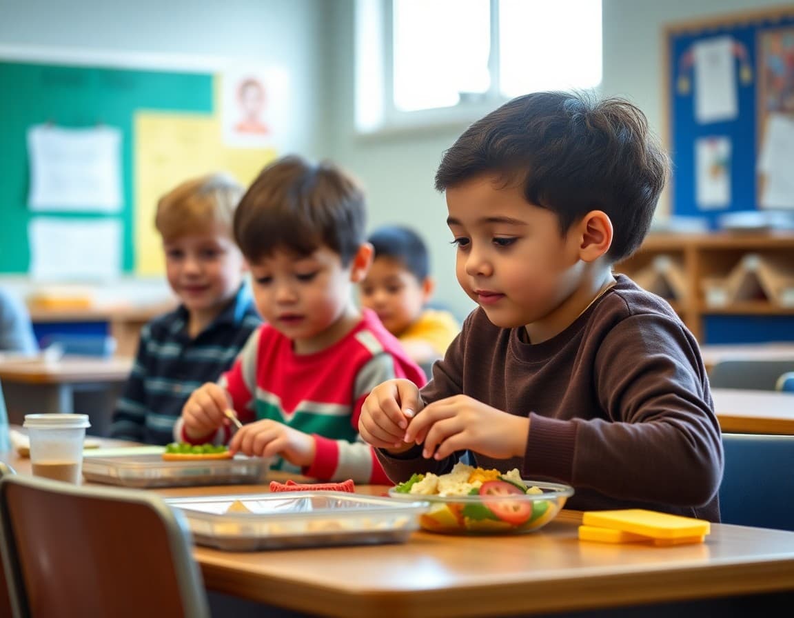 Elementary classroom activity related to dietary restrictions and inclusive food policies with engaged students