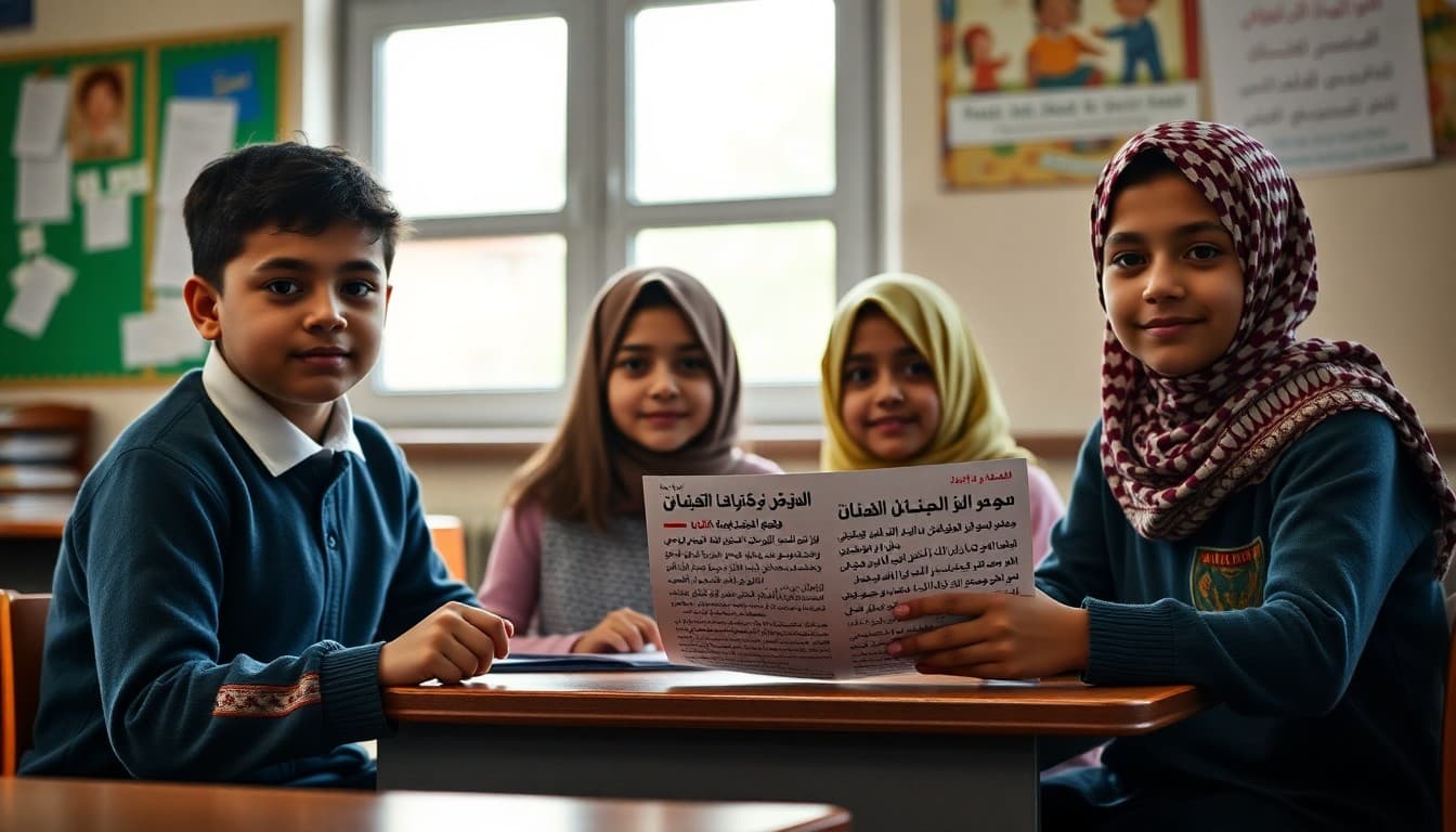 School newsletter translated into Arabic for Muslim and Arabic-speaking families in community