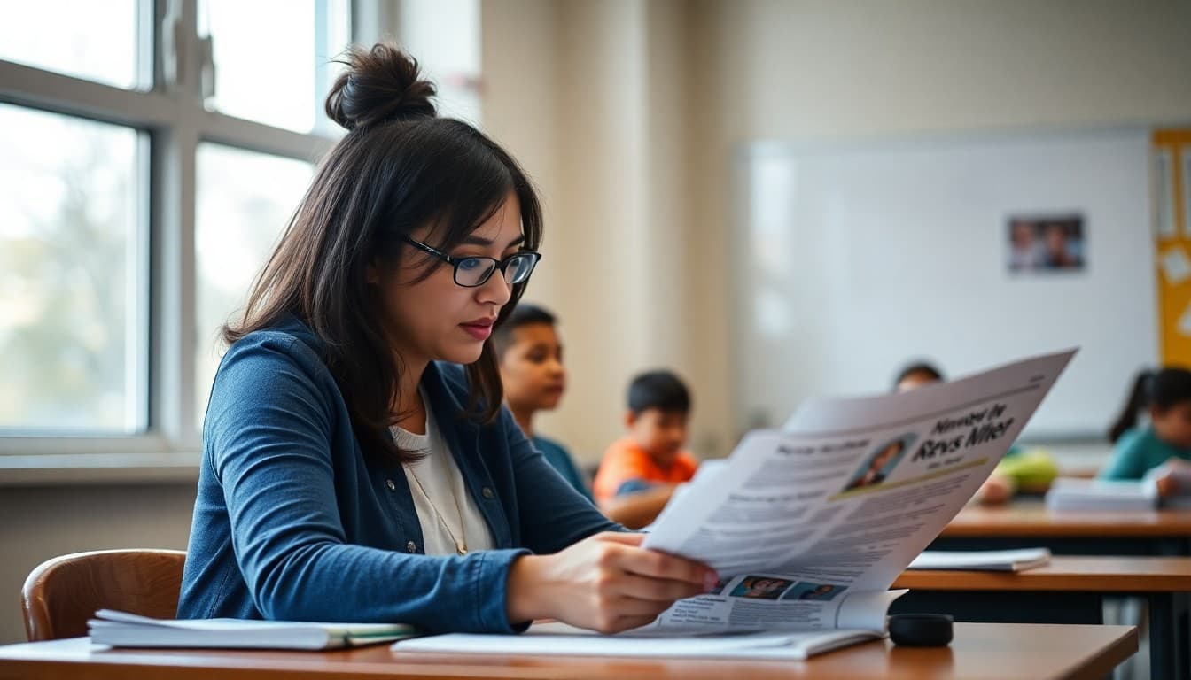 Iowa ELL coordinator preparing a multilingual newsletter for Des Moines school families
