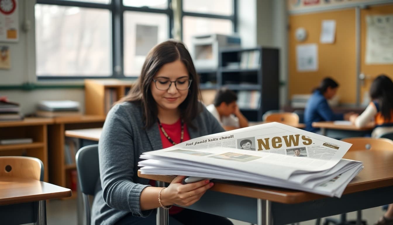 Kentucky ELL coordinator preparing a multilingual newsletter for Louisville school families