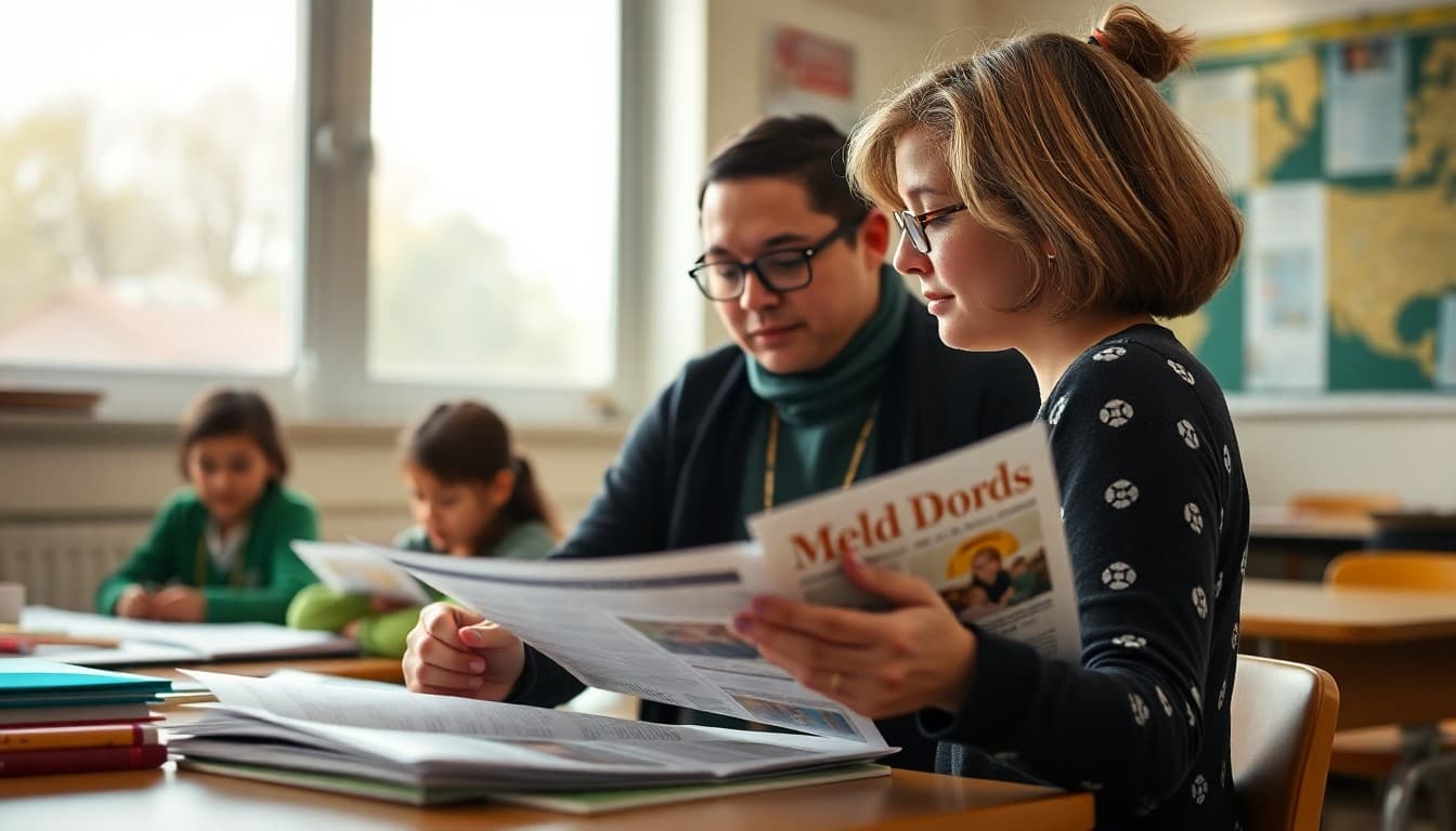 Missouri ELL coordinator preparing a multilingual newsletter for Kansas City area school families