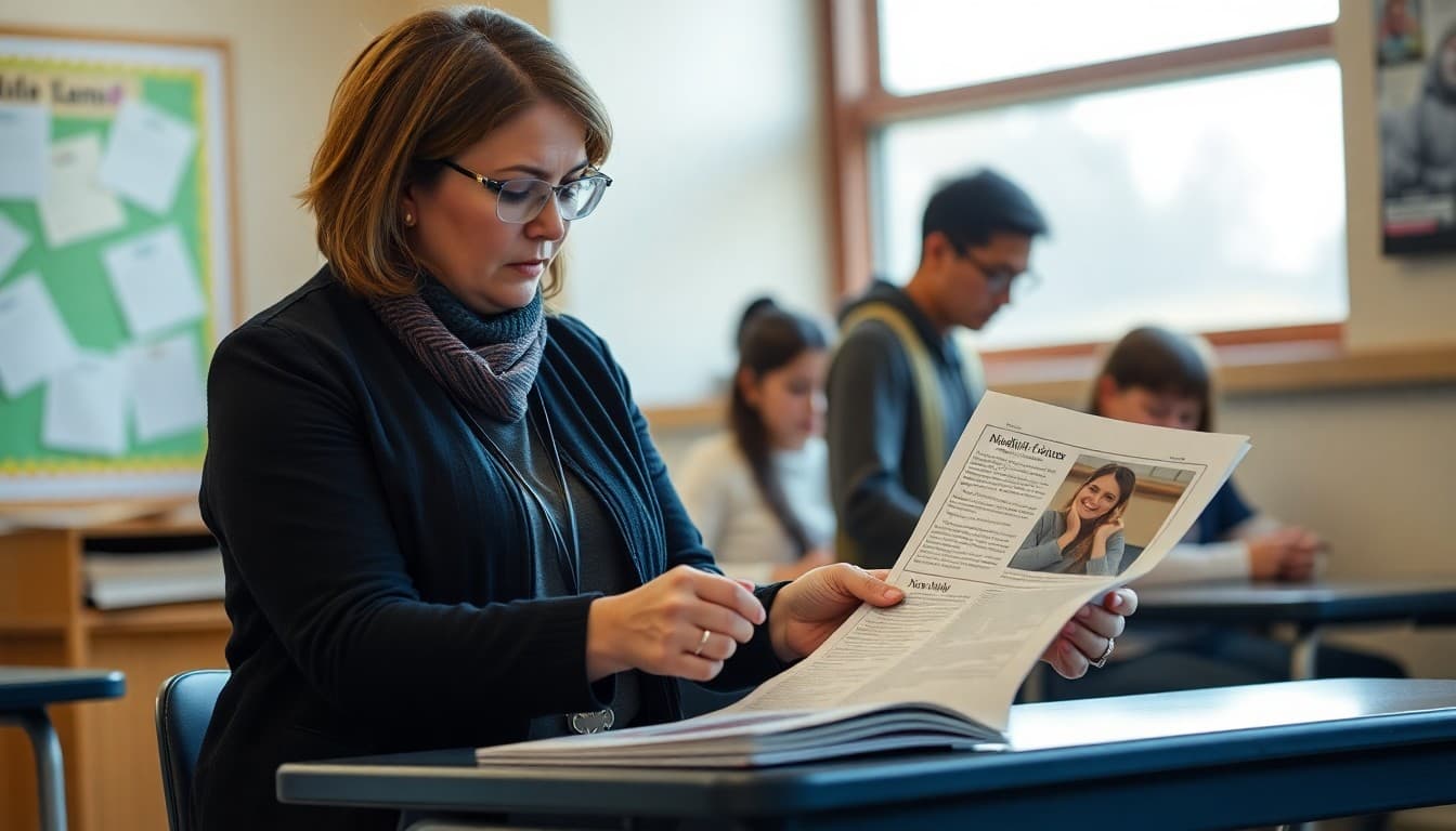 Montana ELL coordinator preparing a multilingual newsletter for Billings area school families