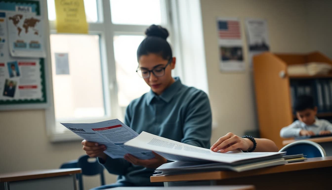 New York ELL coordinator preparing a multilingual newsletter for New York City school families