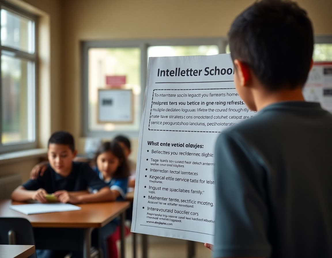 School newsletter communicating interpreter service availability in multiple languages for families