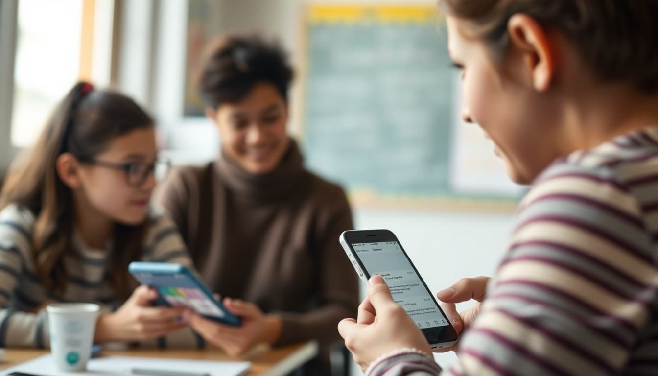 Teacher using TalkingPoints app to send translated messages to ELL family on phone