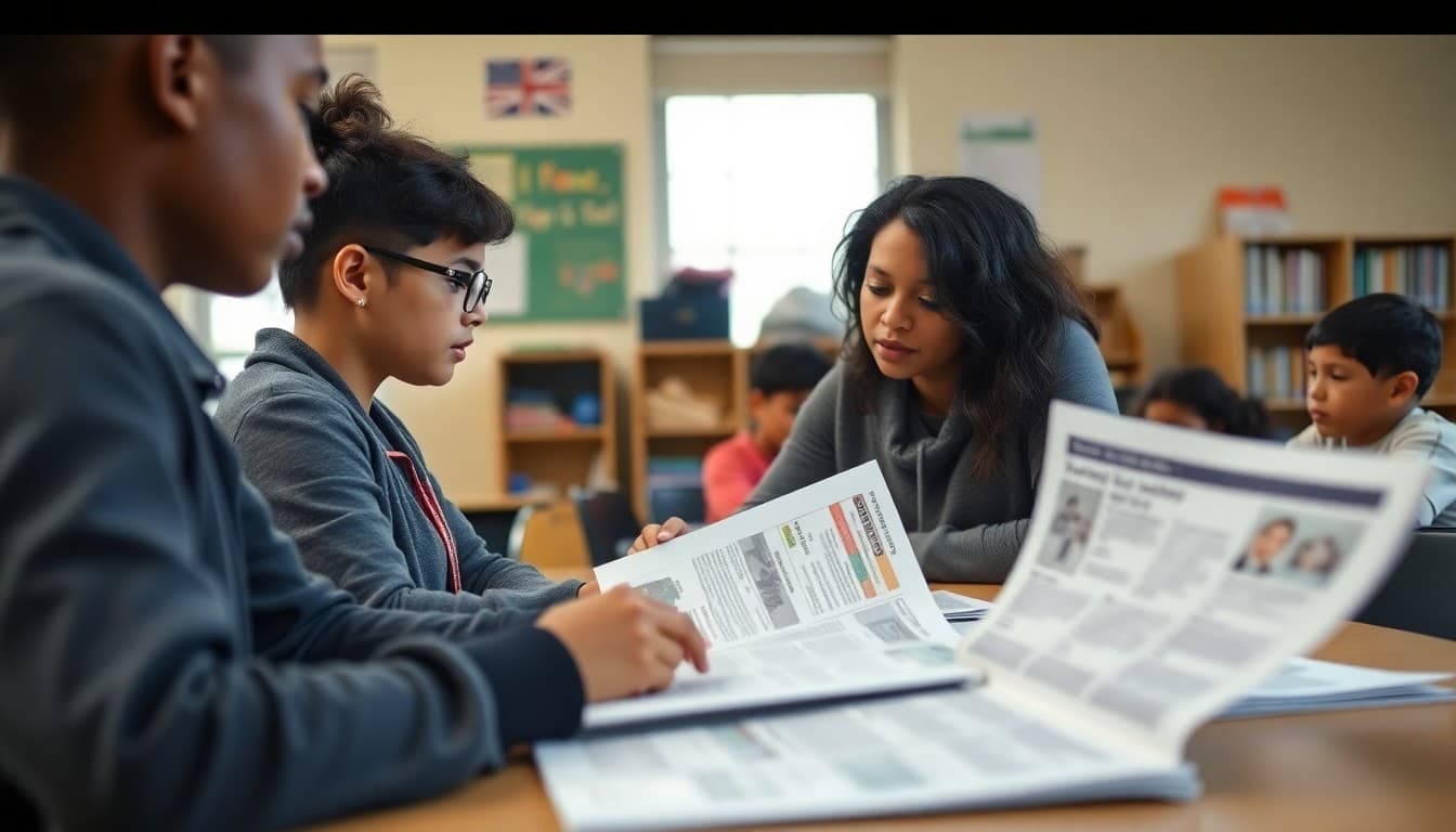 Tennessee ELL coordinator preparing a multilingual newsletter for Nashville area school families