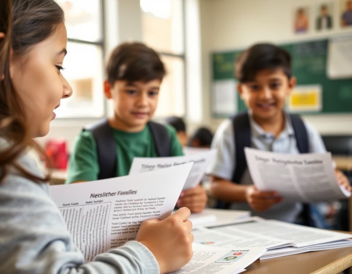 Multilingual ELL newsletter with English and Spanish sections for Virginia school families
