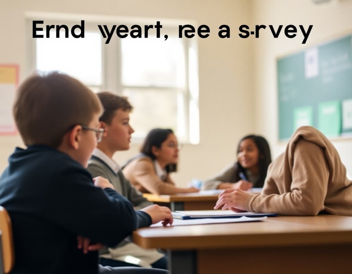 End of year survey newsletter template with survey link and completion incentive details