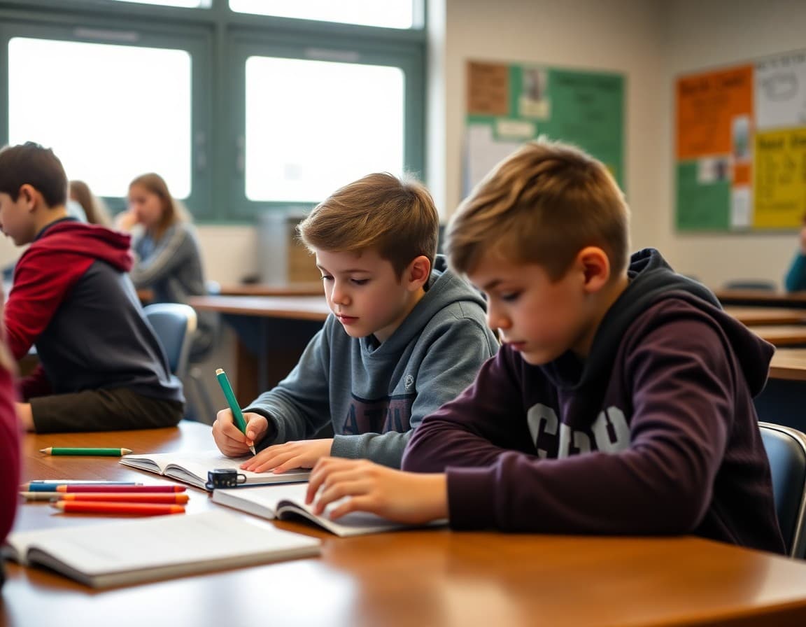 Alaska gifted students working on an academic enrichment challenge