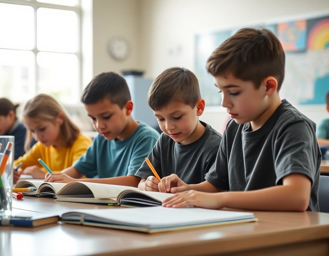 Arizona gifted students working on an academic enrichment challenge