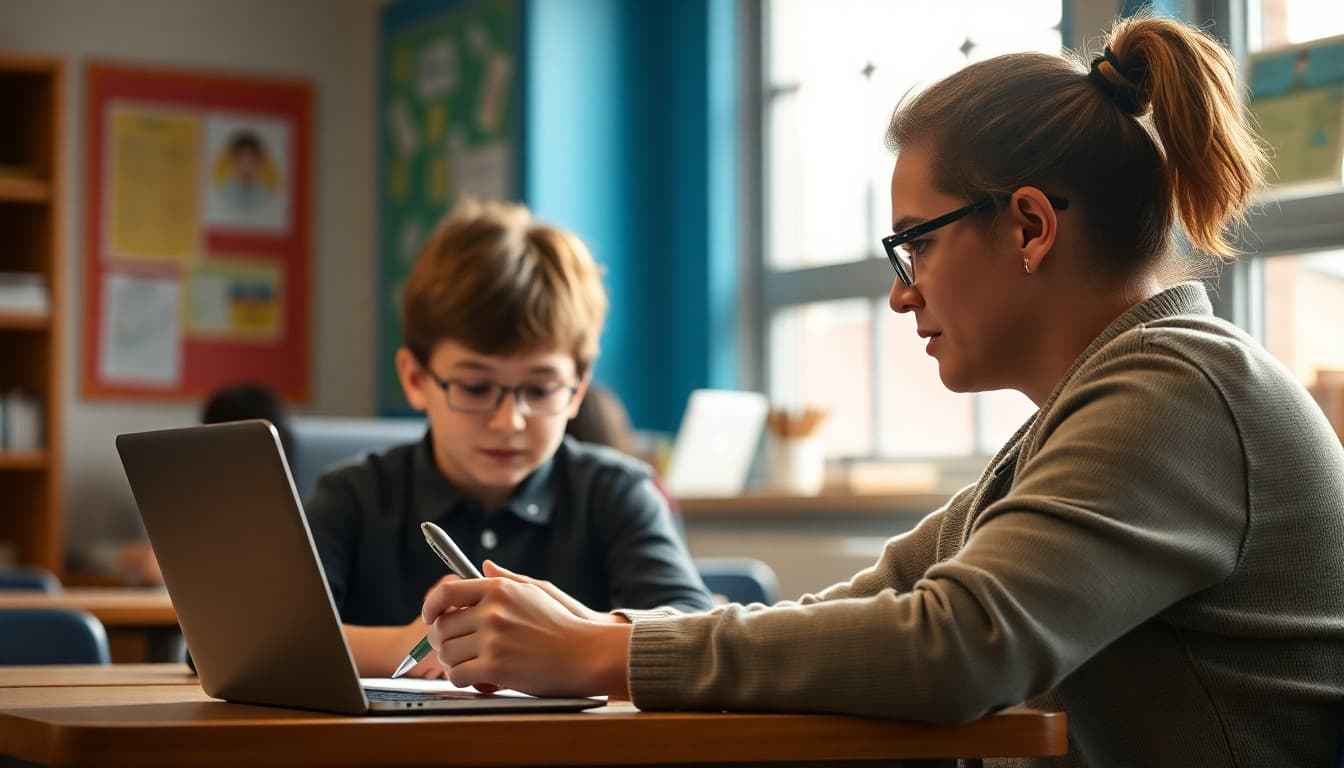 Gifted student working with a professional mentor on an advanced passion project