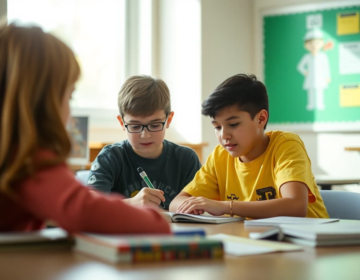 Kentucky gifted students working on an academic enrichment challenge