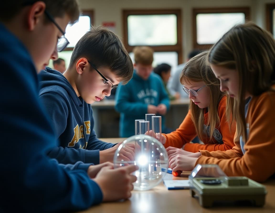 Oregon gifted students at a regional Science Olympiad invitational solving a challenge