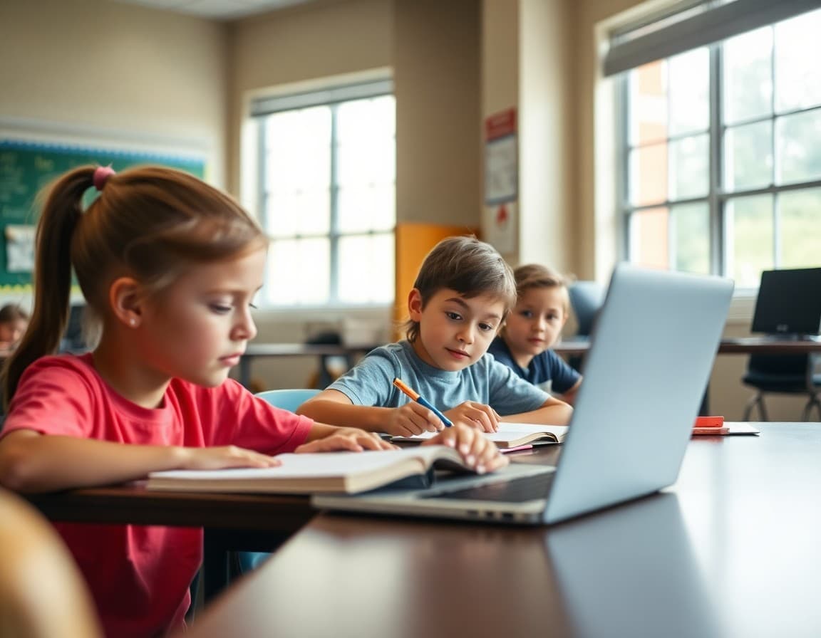 Tennessee gifted students working on an academic enrichment challenge