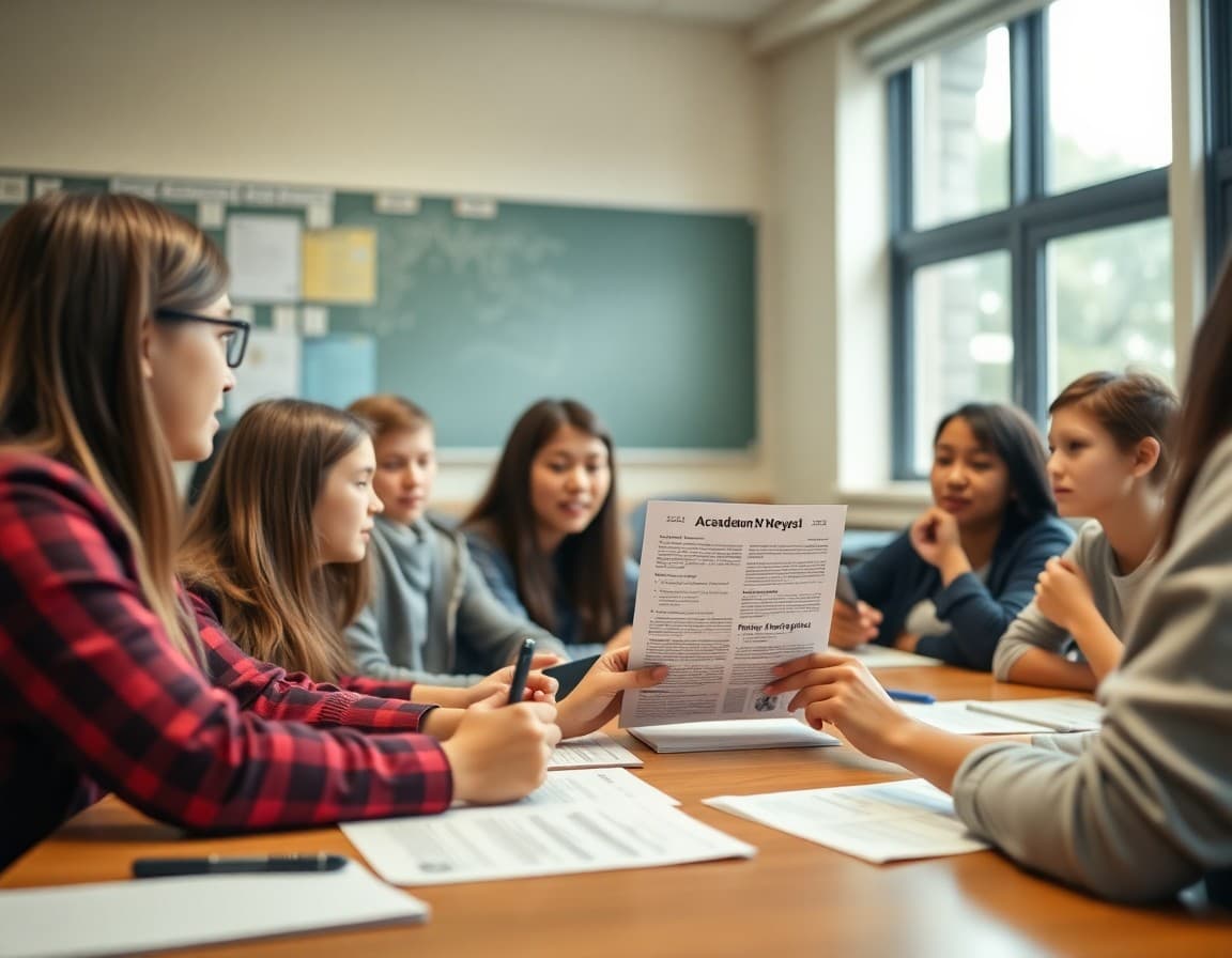 Coach drafting academic team win announcement newsletter with competition results