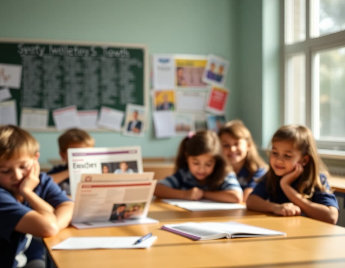 Organized digital folder structure showing school newsletter archive by year and month