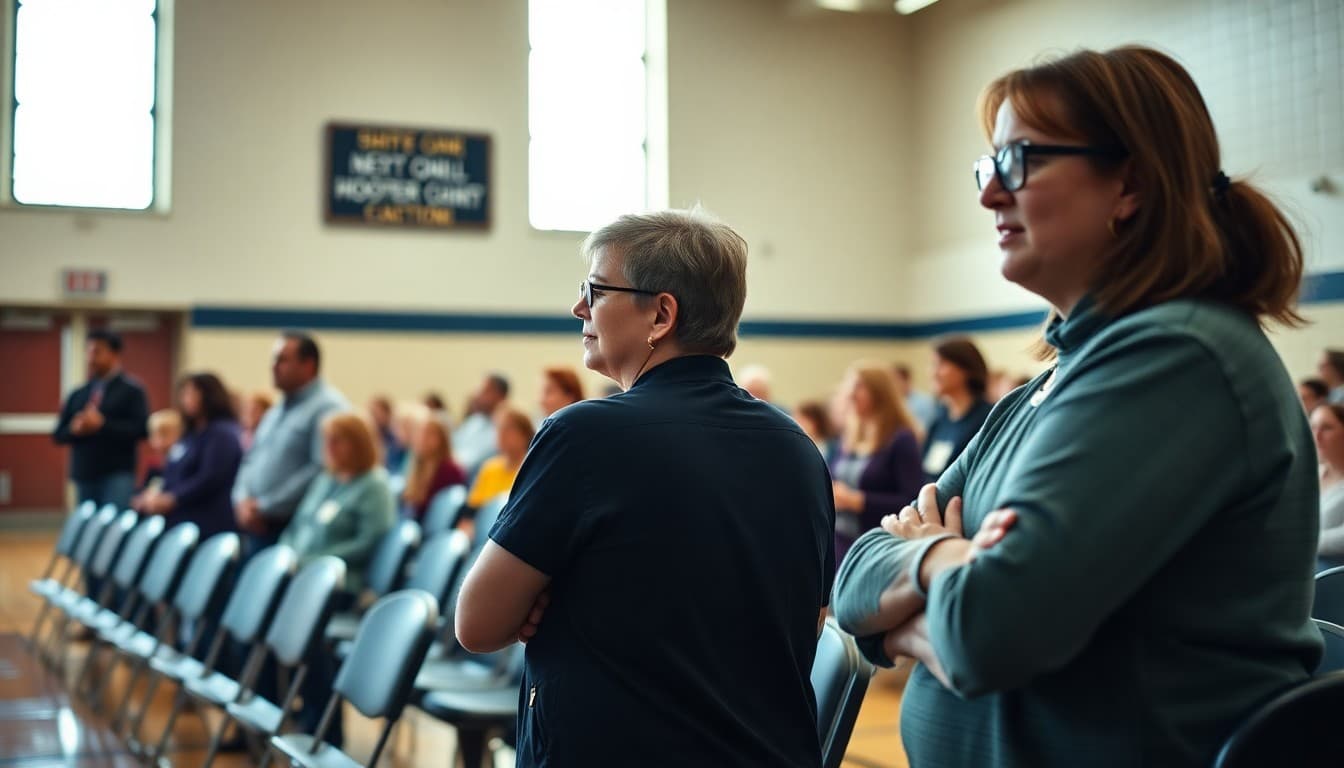 Booster club parent volunteers elected at annual meeting in school gymnasium