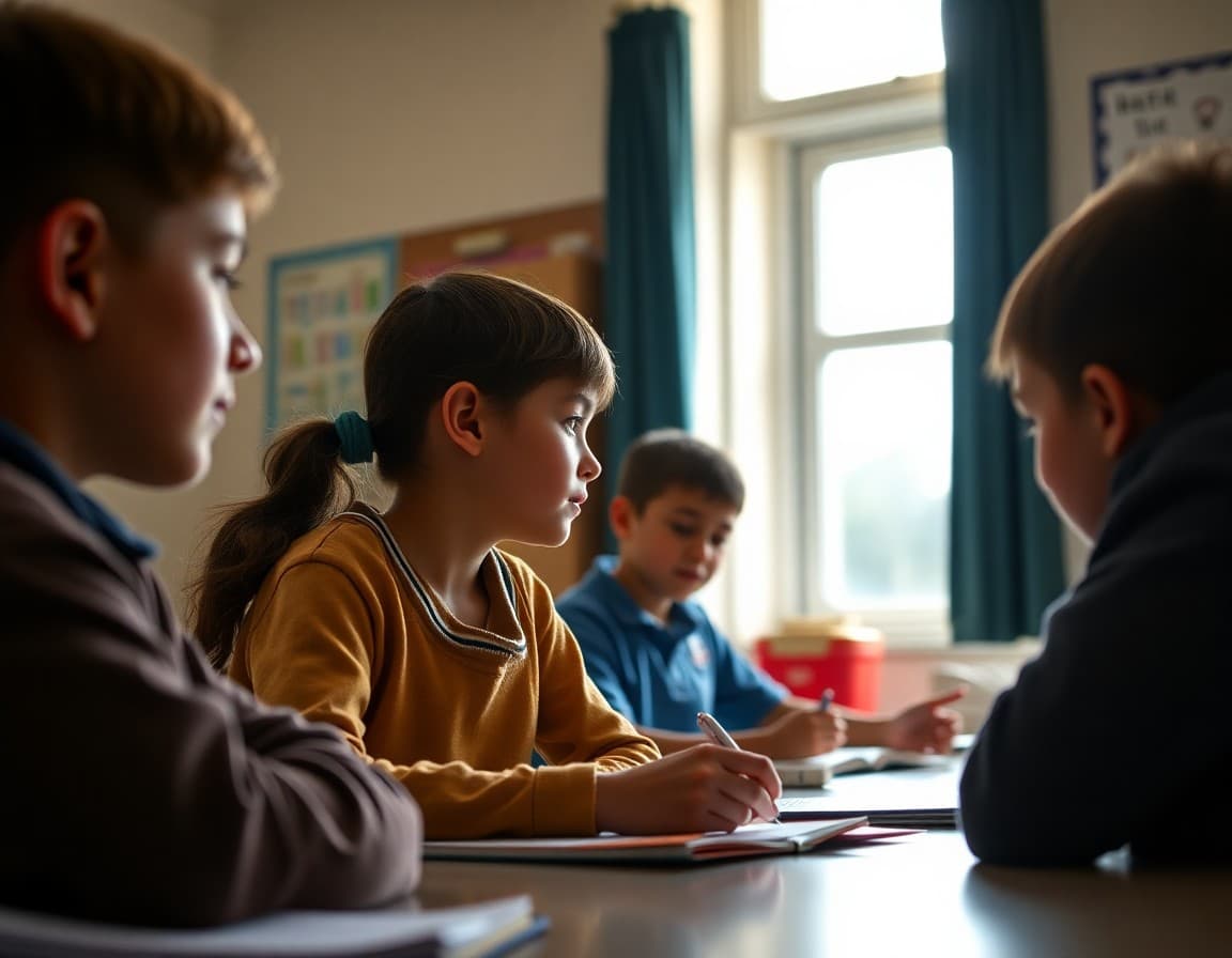 Newsletter section with a question prompt asking parents to share their memory of school