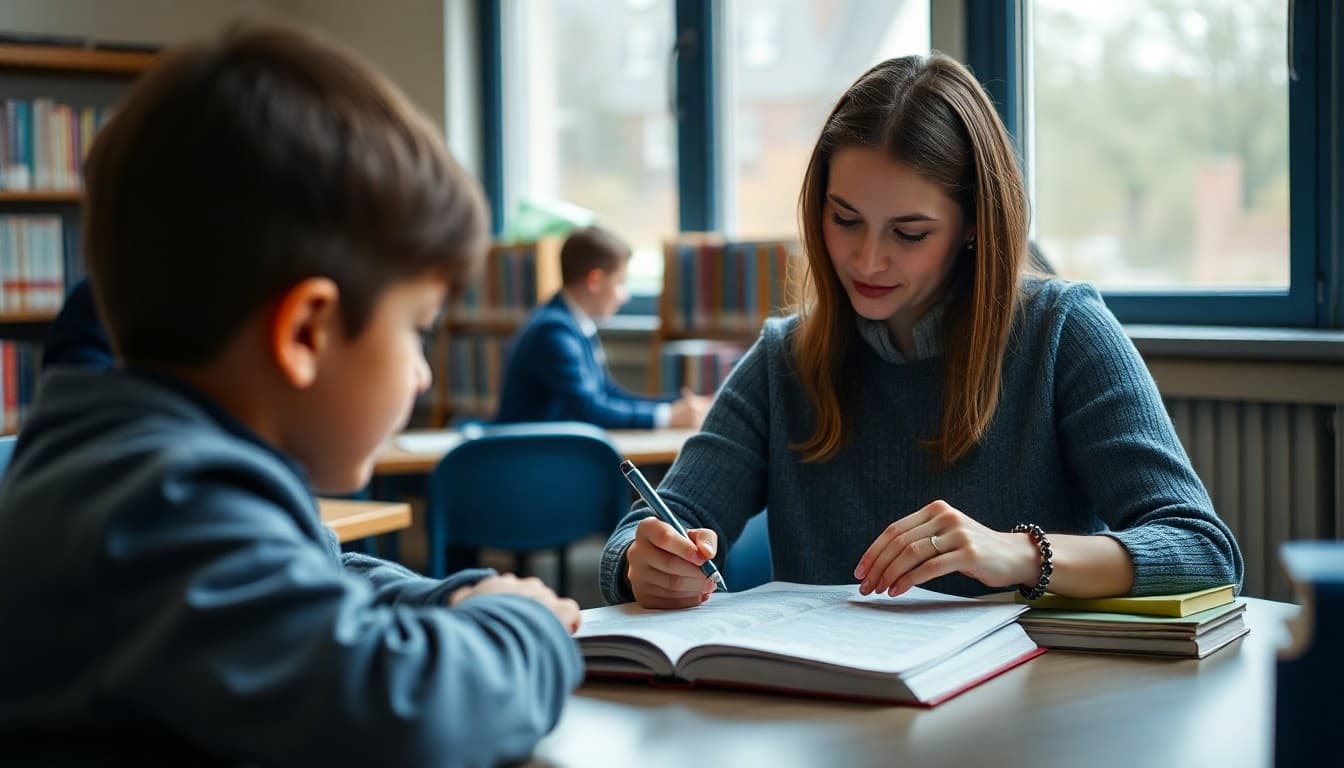 School librarian writing a book recommendation column for a school newsletter