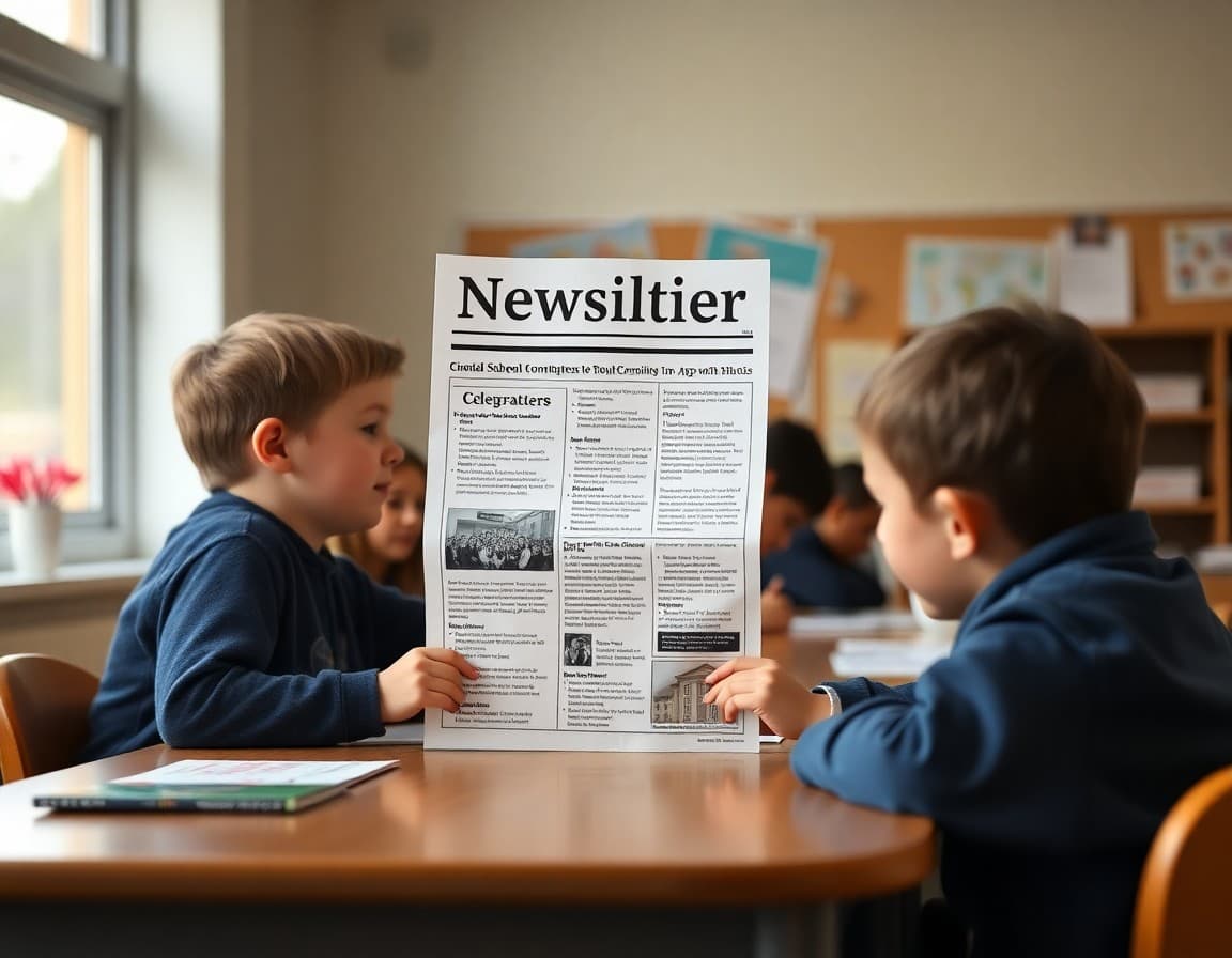 School newsletter showing balanced mix of celebration and transparent community updates