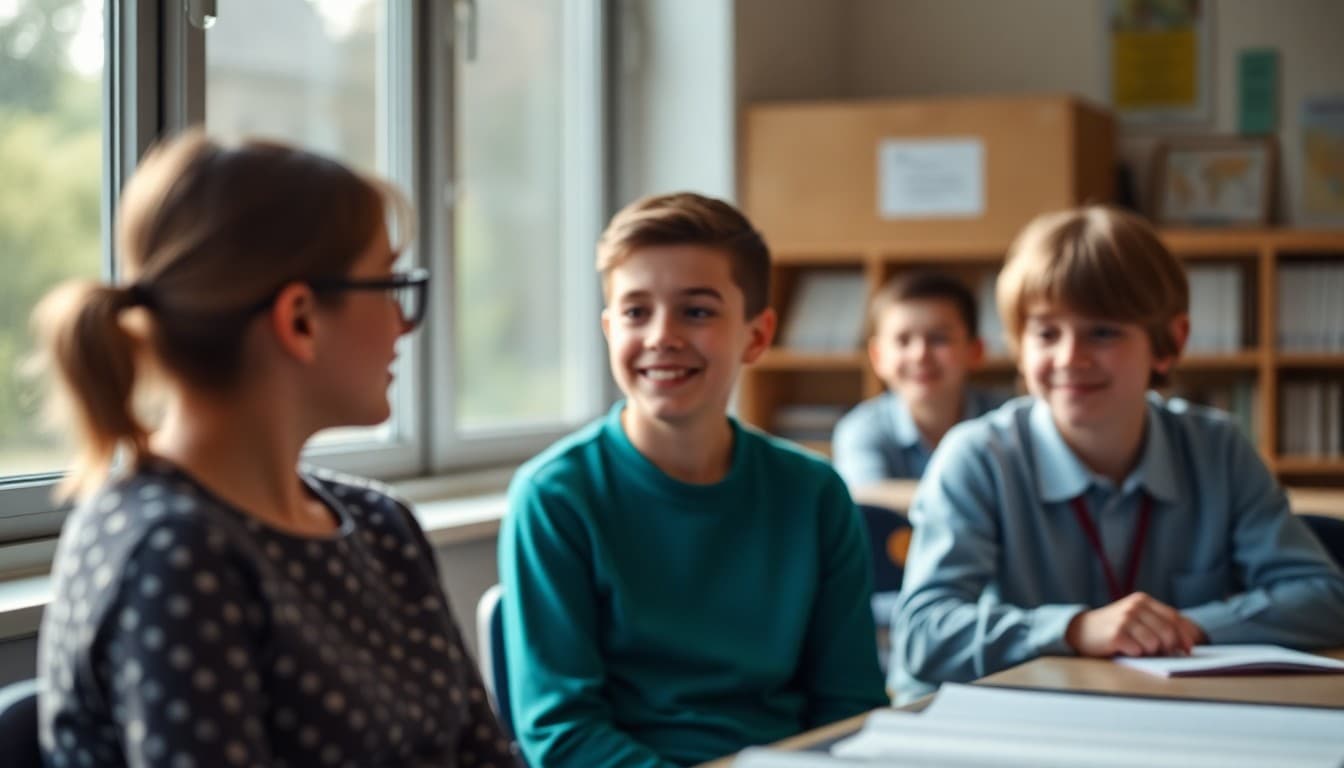 Newsletter section showing three parent questions with direct answers from the principal