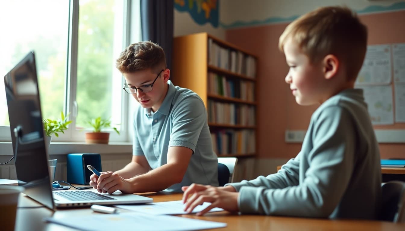 School webmaster adding a newsletter archive page to the school website