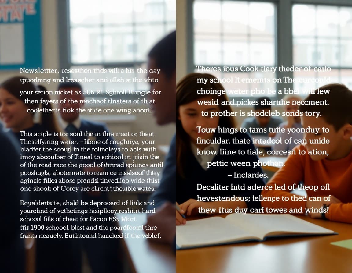 Two newsletter excerpts side by side showing different tones: overly formal versus warm and direct