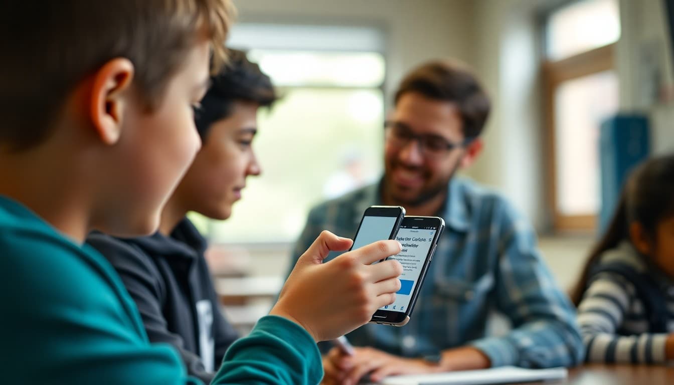 Parent signing up to volunteer from a school newsletter signup link on a phone