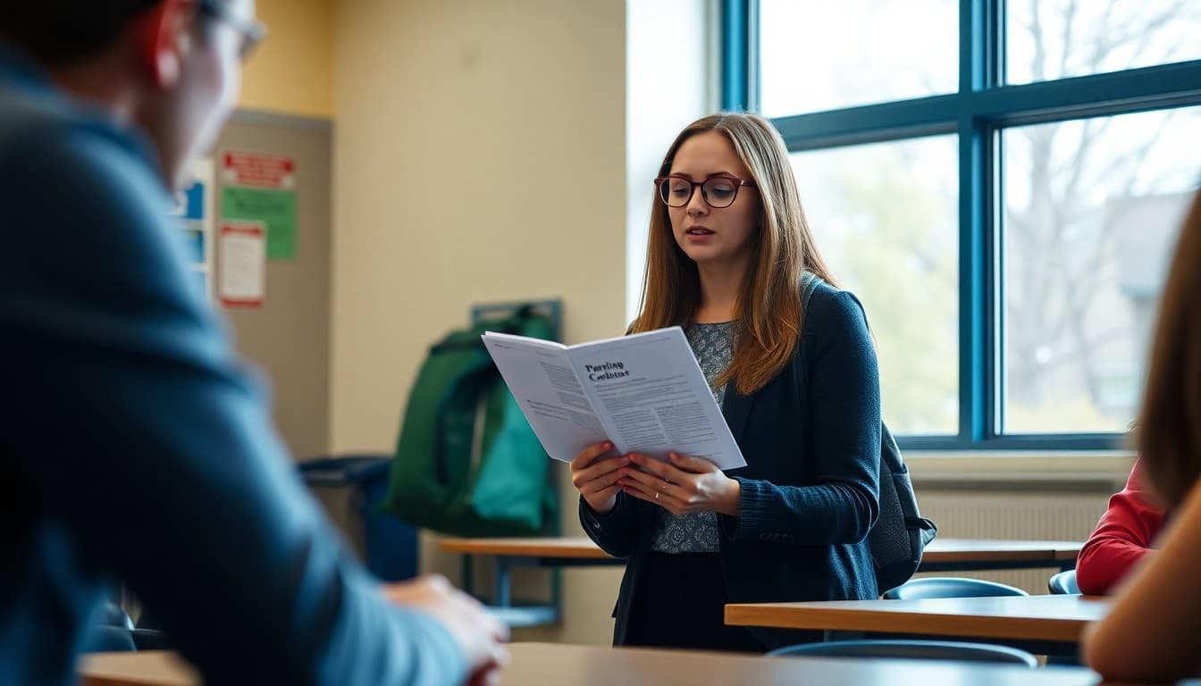 School counselor addressing vaping epidemic with parent newsletter at school