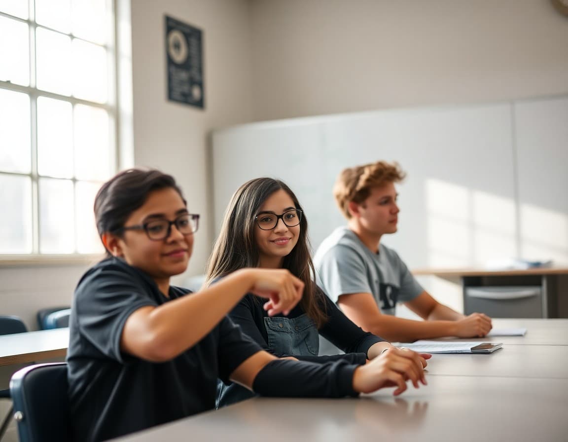 Mississippi high school students in career and technical education class